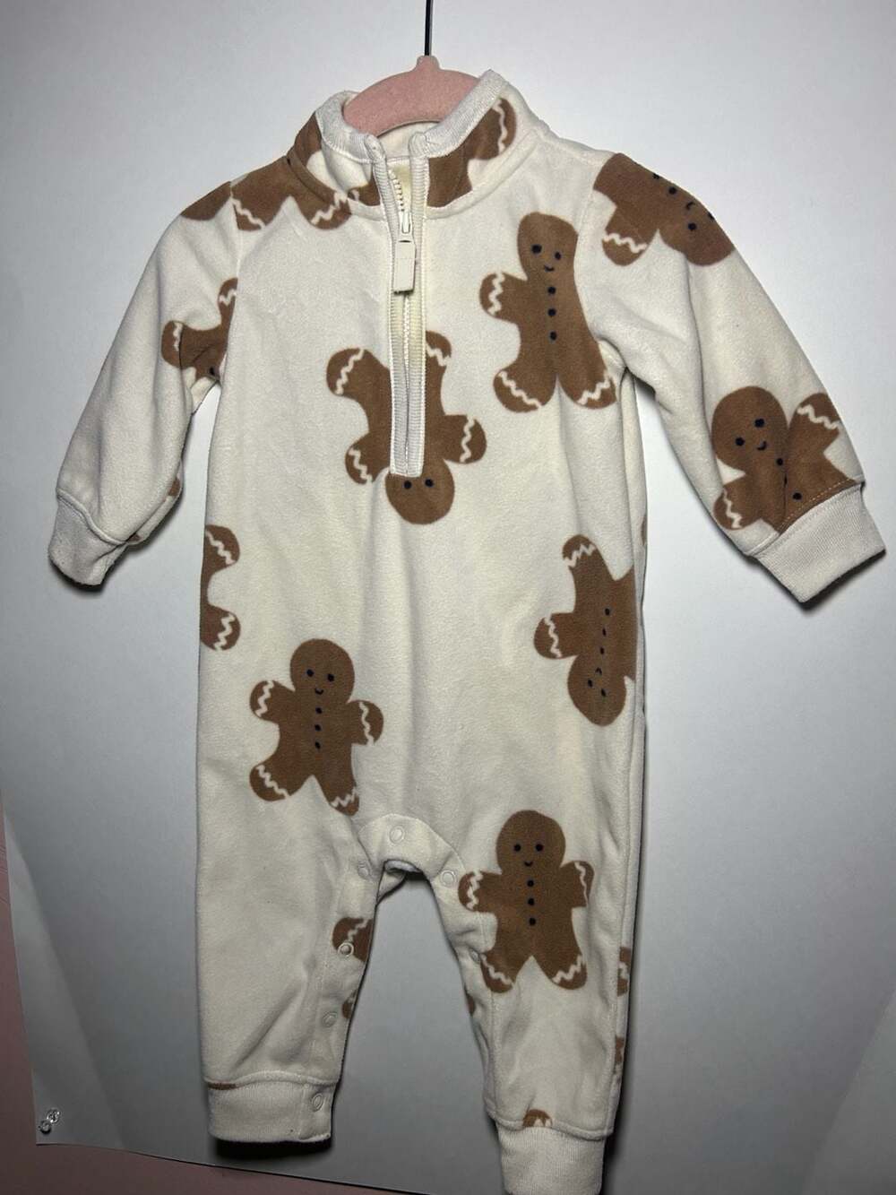 Carter's Child of Mine Gingerbread Fleece Sleep & Play |Size 3-6M